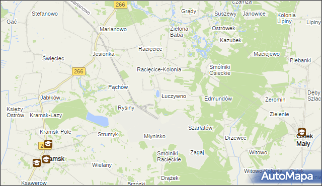 mapa Łuczywno, Łuczywno na mapie Targeo