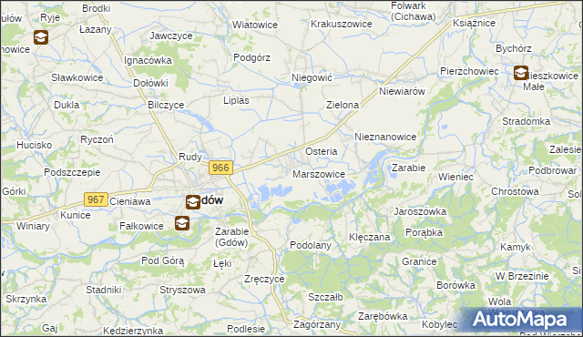 mapa Marszowice gmina Gdów, Marszowice gmina Gdów na mapie Targeo