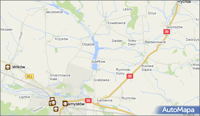 mapa Michalice, Michalice na mapie Targeo