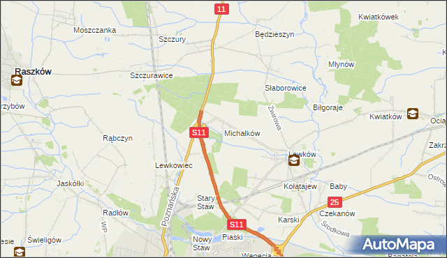 mapa Michałków, Michałków na mapie Targeo