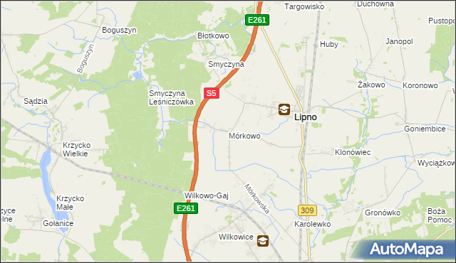 mapa Mórkowo, Mórkowo na mapie Targeo