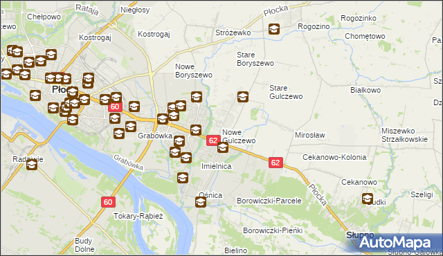 mapa Nowe Gulczewo, Nowe Gulczewo na mapie Targeo