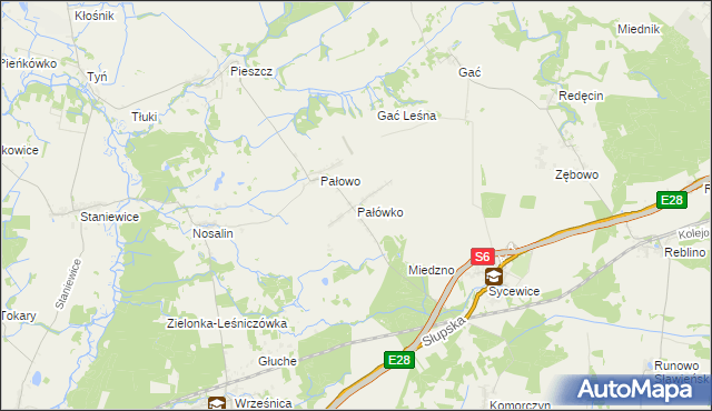 mapa Pałówko, Pałówko na mapie Targeo