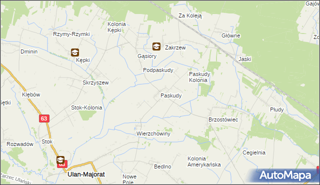 mapa Paskudy, Paskudy na mapie Targeo