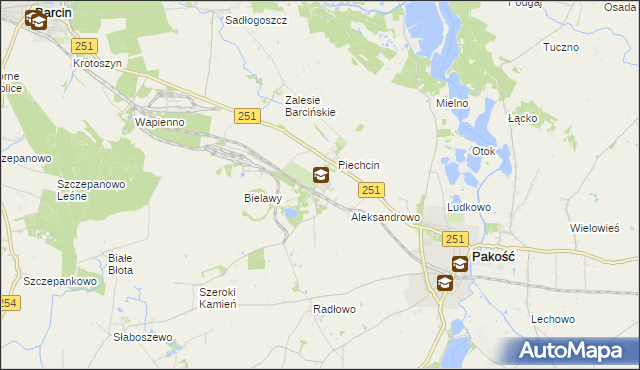 mapa Piechcin Osiedle, Piechcin Osiedle na mapie Targeo