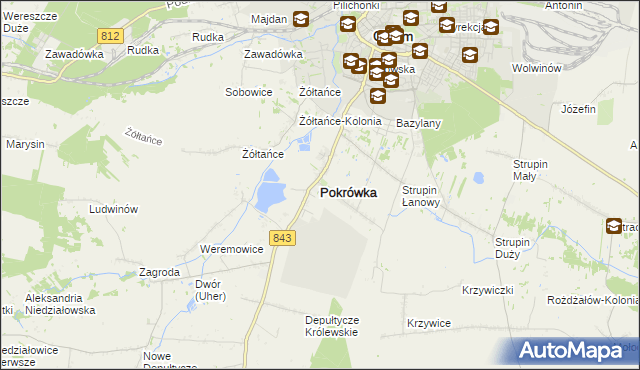 mapa Pokrówka, Pokrówka na mapie Targeo