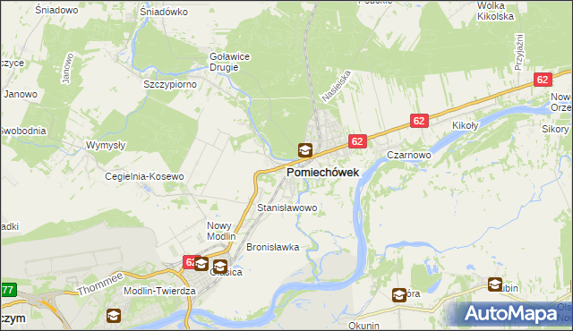 mapa Pomiechówek, Pomiechówek na mapie Targeo