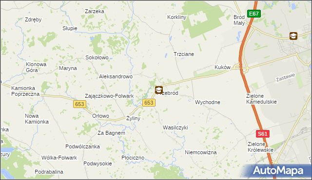 mapa Przebród, Przebród na mapie Targeo