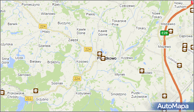 mapa Przodkowo, Przodkowo na mapie Targeo