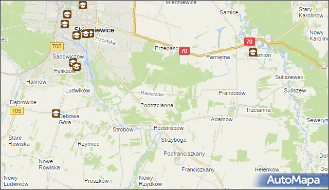 mapa Rawiczów, Rawiczów na mapie Targeo