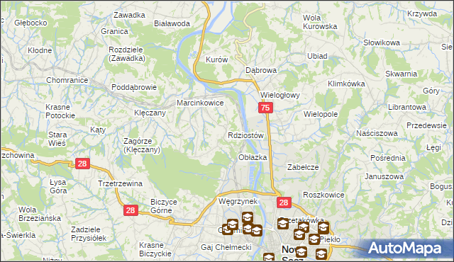 mapa Rdziostów, Rdziostów na mapie Targeo
