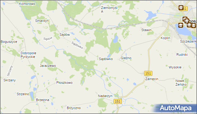 mapa Sądówko, Sądówko na mapie Targeo