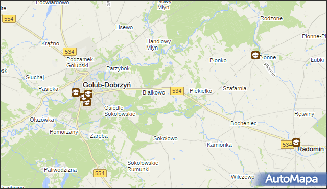 mapa Sadykierz gmina Golub-Dobrzyń, Sadykierz gmina Golub-Dobrzyń na mapie Targeo