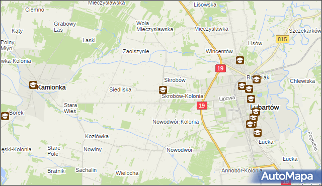 mapa Skrobów-Kolonia, Skrobów-Kolonia na mapie Targeo