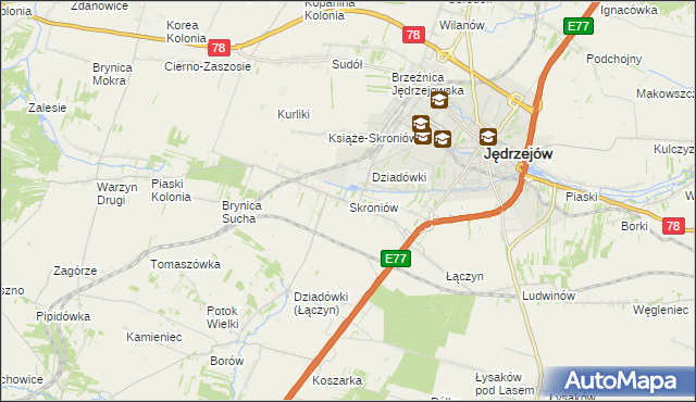 mapa Skroniów, Skroniów na mapie Targeo