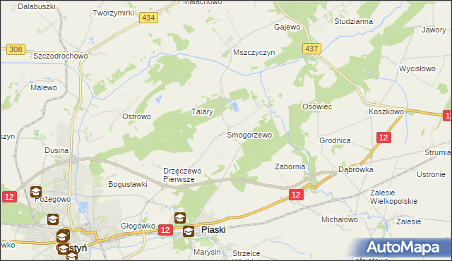 mapa Smogorzewo gmina Piaski, Smogorzewo gmina Piaski na mapie Targeo
