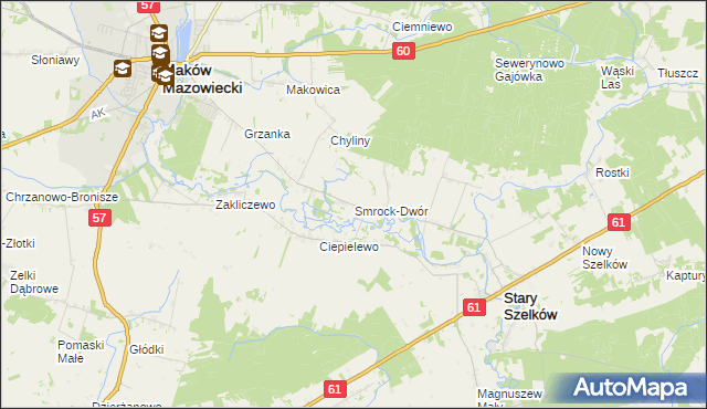 mapa Smrock-Dwór, Smrock-Dwór na mapie Targeo