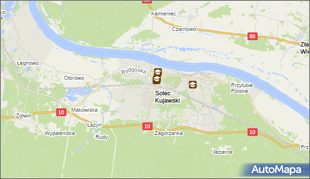 mapa Solec Kujawski, Solec Kujawski na mapie Targeo