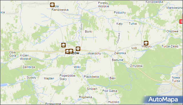 mapa Staniszewskie, Staniszewskie na mapie Targeo