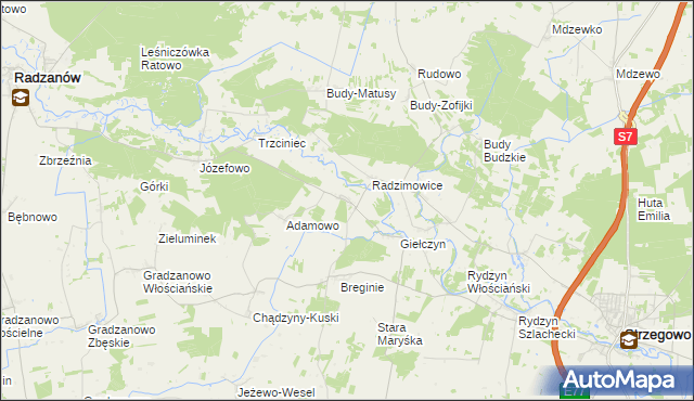 mapa Staroguby, Staroguby na mapie Targeo