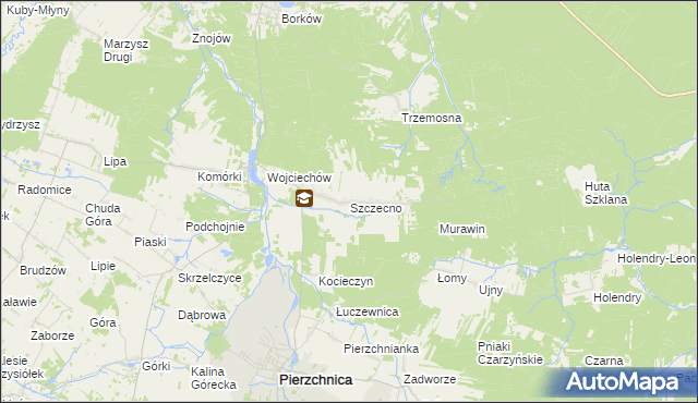 mapa Szczecno, Szczecno na mapie Targeo