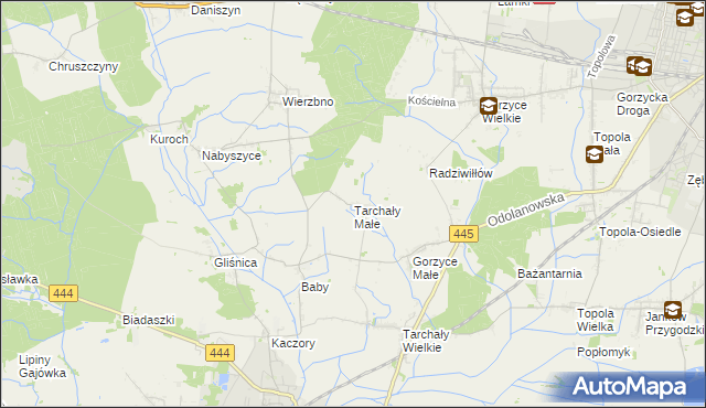 mapa Tarchały Małe, Tarchały Małe na mapie Targeo