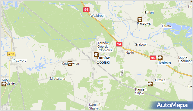 mapa Tarnów Opolski, Tarnów Opolski na mapie Targeo