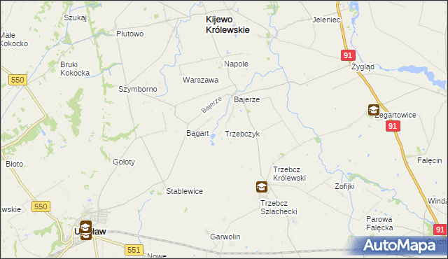 mapa Trzebczyk, Trzebczyk na mapie Targeo