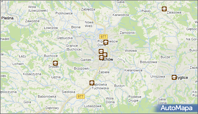 mapa Tuchów, Tuchów na mapie Targeo