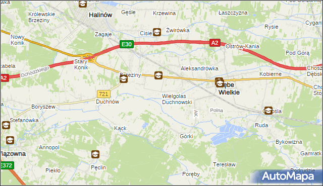 mapa Wielgolas Duchnowski, Wielgolas Duchnowski na mapie Targeo