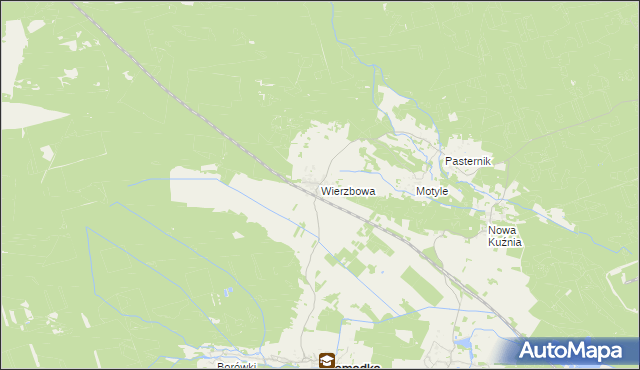 mapa Wierzbowa gmina Gromadka, Wierzbowa gmina Gromadka na mapie Targeo