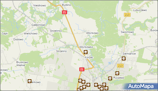mapa Włynkówko, Włynkówko na mapie Targeo
