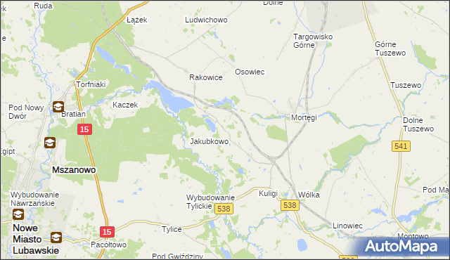 mapa Zajączkowo gmina Grodziczno, Zajączkowo gmina Grodziczno na mapie Targeo