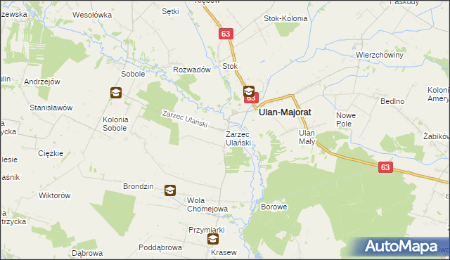 mapa Zarzec Ulański, Zarzec Ulański na mapie Targeo