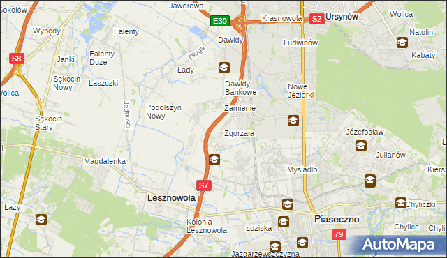 mapa Zgorzała, Zgorzała na mapie Targeo