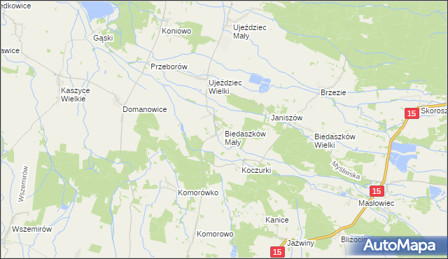 mapa Biedaszków Mały, Biedaszków Mały na mapie Targeo