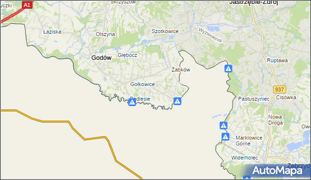 mapa Skrbeńsko, Skrbeńsko na mapie Targeo