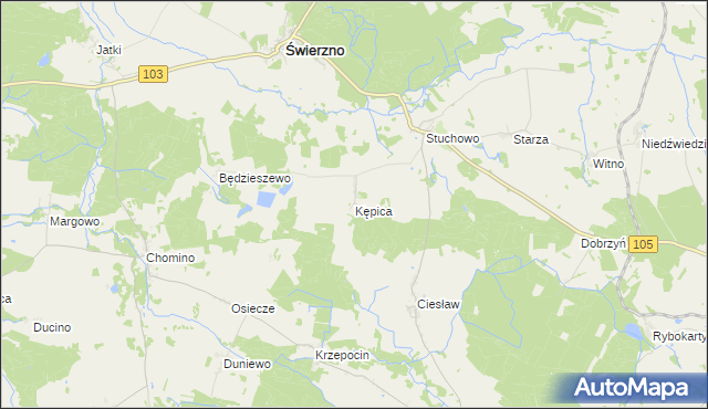 mapa Kępica, Kępica na mapie Targeo