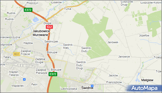 mapa Świdnik Duży, Świdnik Duży na mapie Targeo