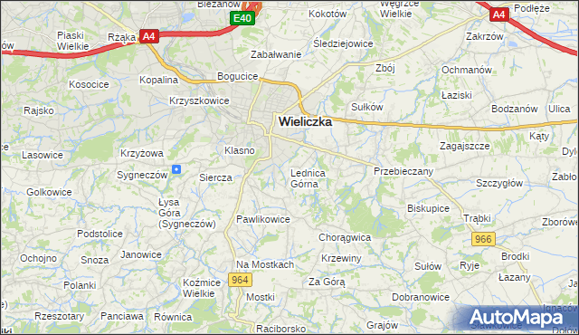 mapa Lednica Górna, Lednica Górna na mapie Targeo