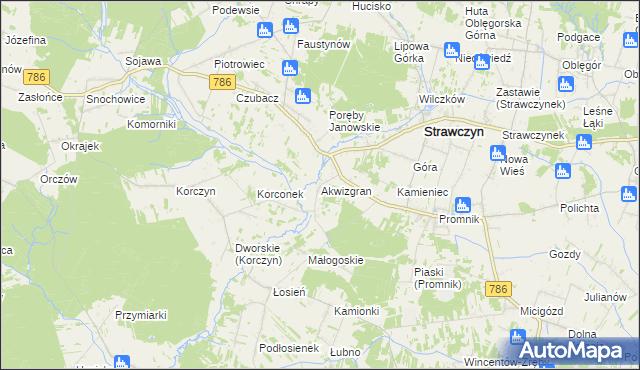 mapa Akwizgran, Akwizgran na mapie Targeo