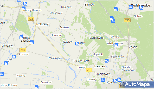 mapa Aleksandrów gmina Ujazd, Aleksandrów gmina Ujazd na mapie Targeo