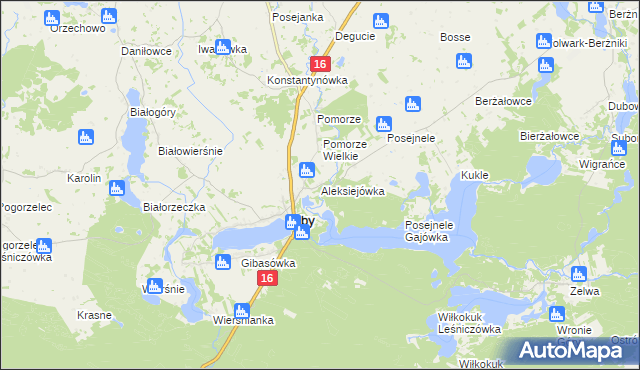 mapa Aleksiejówka, Aleksiejówka na mapie Targeo