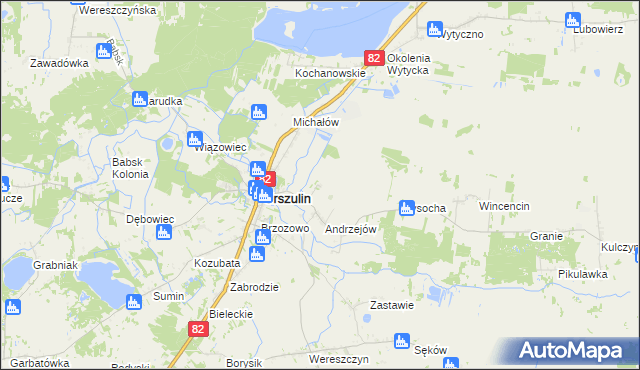 mapa Andrzejów-Osada, Andrzejów-Osada na mapie Targeo