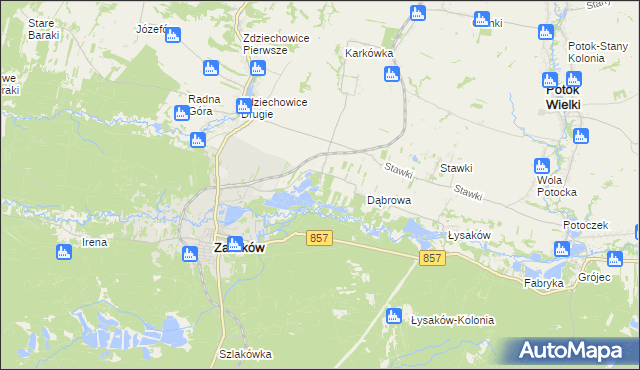 mapa Antoniówka gmina Zaklików, Antoniówka gmina Zaklików na mapie Targeo