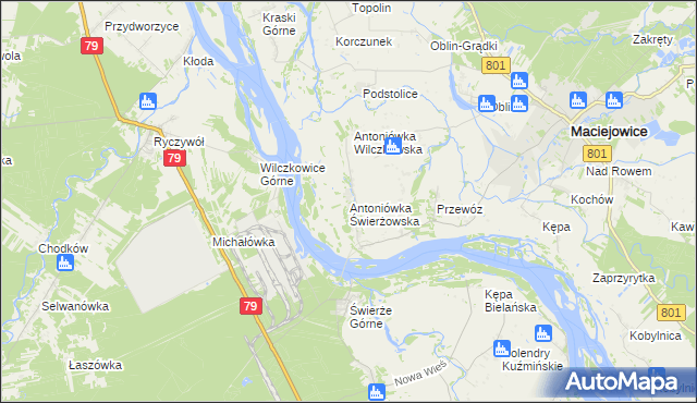 mapa Antoniówka Świerżowska, Antoniówka Świerżowska na mapie Targeo