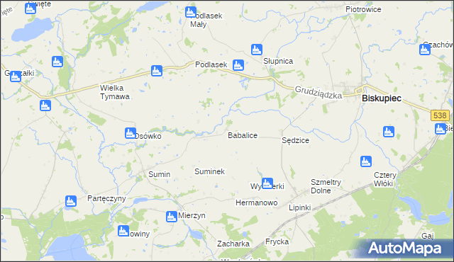 mapa Babalice, Babalice na mapie Targeo