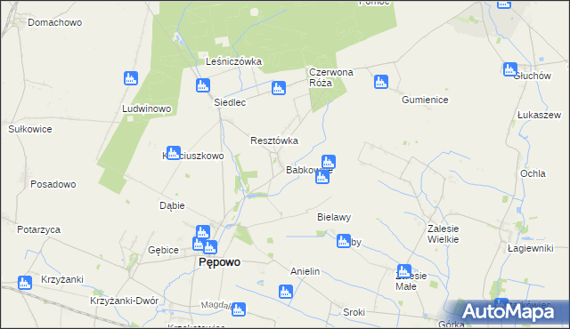 mapa Babkowice, Babkowice na mapie Targeo