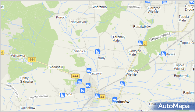 mapa Baby gmina Odolanów, Baby gmina Odolanów na mapie Targeo