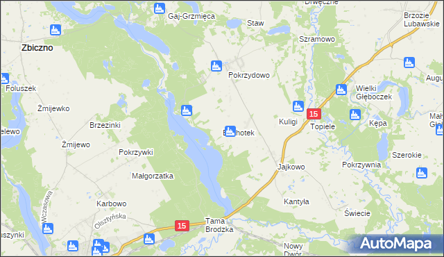 mapa Bachotek, Bachotek na mapie Targeo